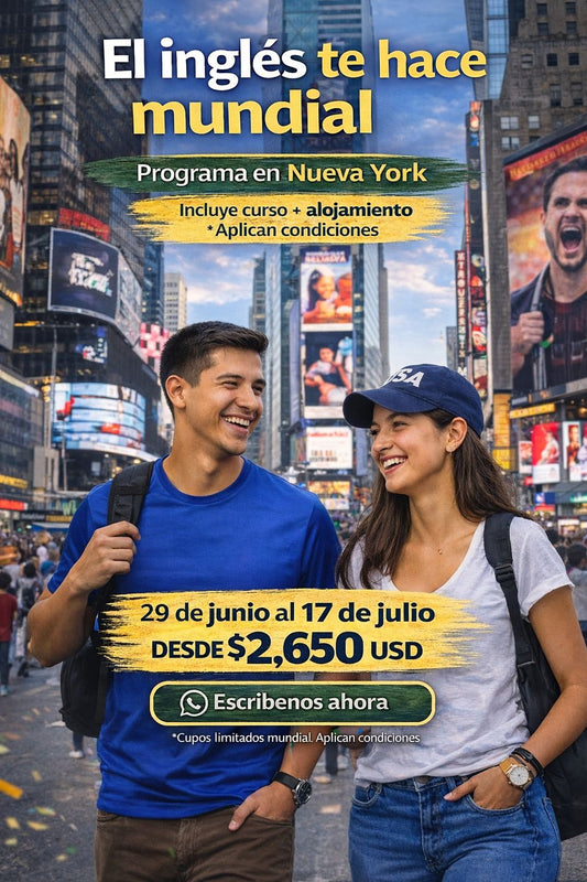 Estudia inglés este junio y julio 2026 en Estados Unidos